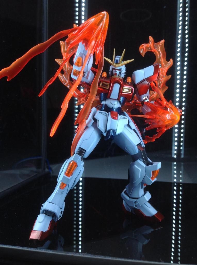 HG Build Burning Gundam (metallic flame coating) โดย VmaxRED