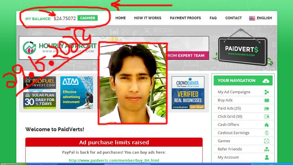 PaidVerts Earn 5