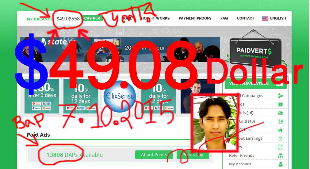 PaidVerts Earn 1