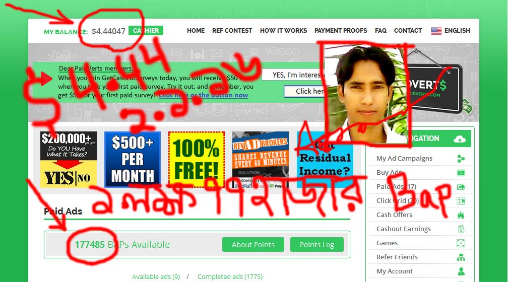 PaidVerts Earn 60