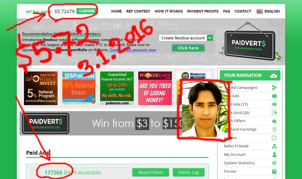 PaidVerts Earn 68