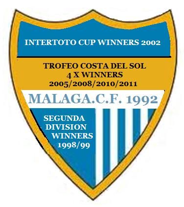 Malaga C.F. logo, Malaga C.F. customised logo by MiTeamShirts. Only available from myteamshirts.co.uk