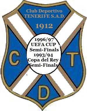 Tenerife logo, Tenerife S.A.D. customised logo by myteamshirts.co.uk