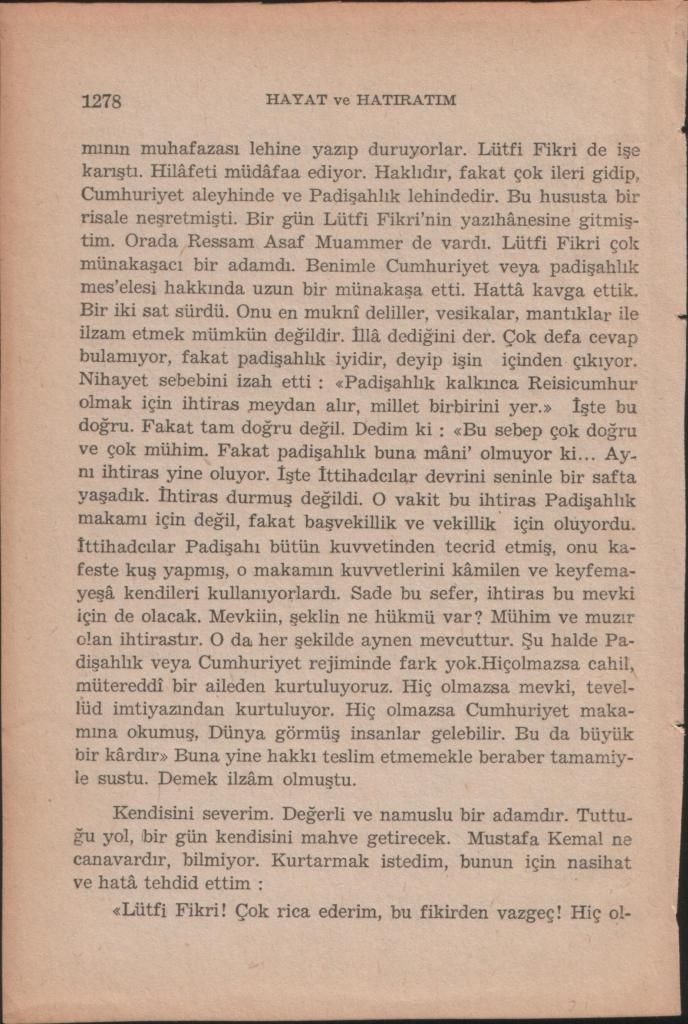 R Za Nur Hayat Ve Hat Rat M Birinci Bask D Rd Nc Cilt Atat Rk