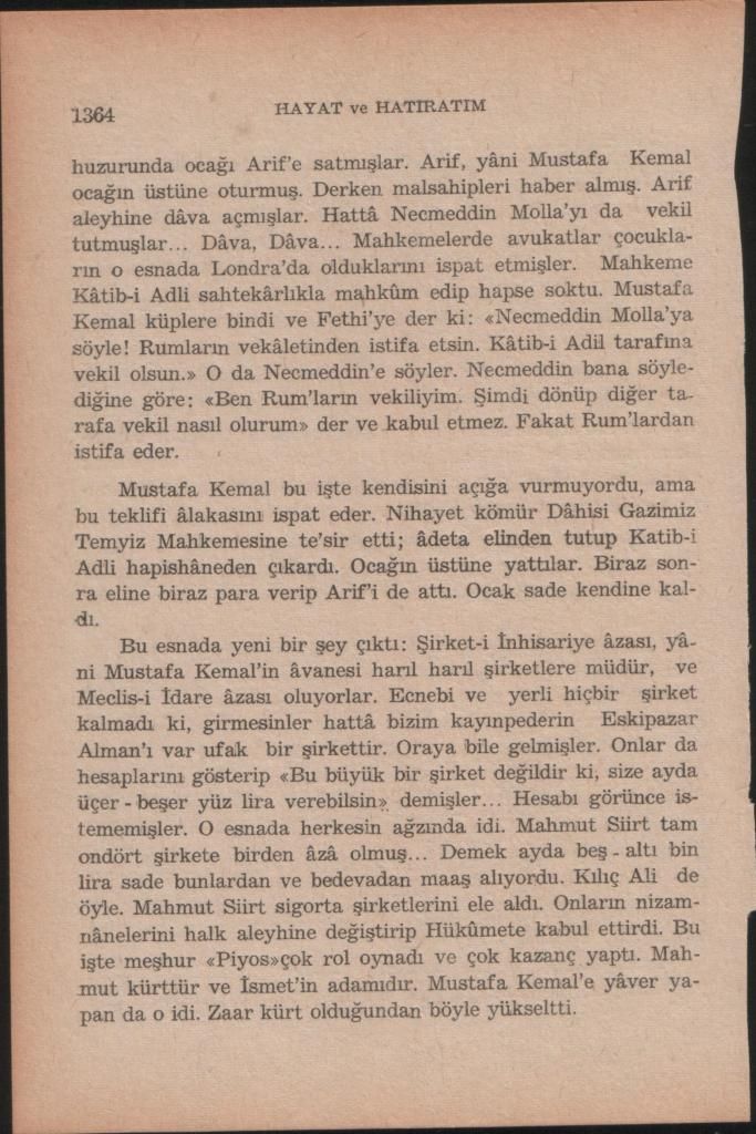 Rıza Nur Hayat Ve Hatıratım Birinci Baskı Dördüncü Cilt Atatürk Sansürsüz