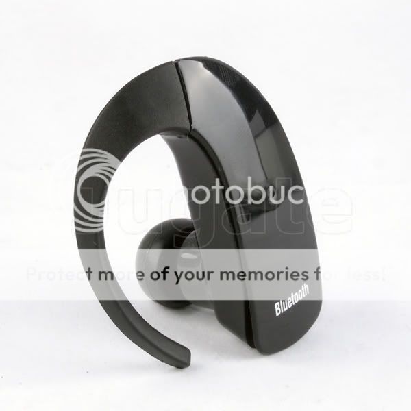 Black Crescent Mono Bluetooth Headset for I Phone Cellphone Samsung 