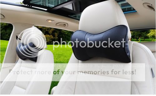 2pcs Ford Leather Auto Car Neck Rest Cushion Headrest Pillow Mat Brace 